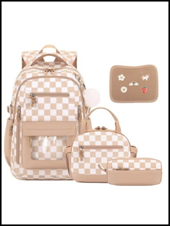 Girls 3-Piece Backpack Set Ita Bag Lunch Box Pencil Pouch, Aesthetic Kids main image 6